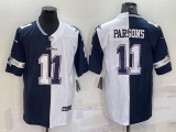 Wholesale Cheap Men's Dallas Cowboys #11 Micah Parsons Blue White Two Tone 2021 Vapor Untouchable Stitched NFL Nike Limited Jersey