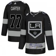 Wholesale Cheap Adidas Kings X Dodgers #77 Jeff Carter Black Authentic City Joint Name Stitched NHL Jersey