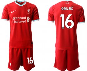 Wholesale Cheap Men 2020-2021 club Liverpool home 16 red Soccer Jerseys