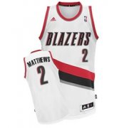 Wholesale Cheap Portland Trail Blazers #2 Wesley Matthews White Swingman Jersey