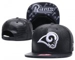 Wholesale Cheap NFL Los Angeles Rams Team Logo Black Snapback Adjustable Hat GS