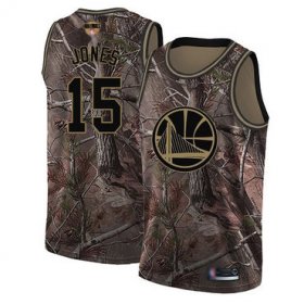 Wholesale Cheap Warriors #15 Damian Jones Camo 2019 Finals Bound Basketball Swingman Realtree Collection Jersey