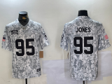 Cheap Men's Kansas City Chiefs #95 Chris Jones Arctic Camo 2024 FUSE Salute to Service Limited Stitched Jersey