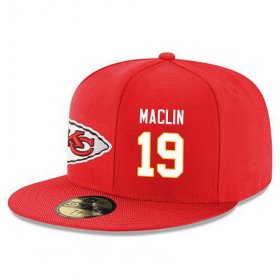 Wholesale Cheap Kansas City Chiefs #19 Jeremy Maclin Snapback Cap NFL Player Red with White Number Stitched Hat