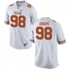 Wholesale Cheap Men\'s Texas Longhorns 98 Brian Orakpo White Nike College Jersey