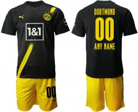 Wholesale Cheap Men 2020-2021 club Dortmund away customized black Soccer Jerseys