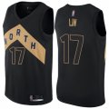 Wholesale Cheap Men's #17 Jeremy Lin Black Swingman Jersey - Toronto Raptors #17 City Edition Basketball