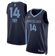 Cheap Men's Memphis Grizzlies #14 Zach Edey Navy Icon Edition Stitched Jersey