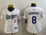 Cheap Women's Los Angeles Dodgers #8 Enrique Hern