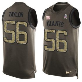 Wholesale Cheap Nike Giants #56 Lawrence Taylor Green Men\'s Stitched NFL Limited Salute To Service Tank Top Jersey