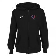 Wholesale Cheap Women's Houston Texans Stadium Rally Full Zip Hoodie Black