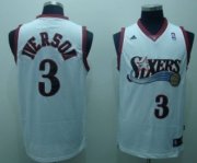 Wholesale Cheap Philadelphia 76ers #3 Allen Iverson White Swingman Jersey