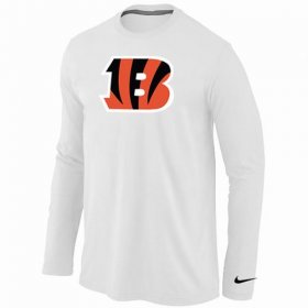 Wholesale Cheap Nike Cincinnati Bengals Logo Long Sleeve T-Shirt White