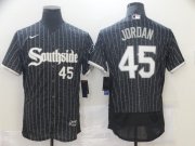 Wholesale Cheap Men's Chicago White Sox #45 Michael Jordan Black 2021 City Connect Stitched MLB Flex Base Nike Jersey