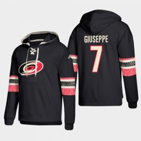 Wholesale Cheap Carolina Hurricanes #7 Phillip Di Giuseppe Black adidas Lace-Up Pullover Hoodie