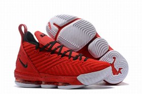 Wholesale Cheap Nike Lebron James 16 Air Cushion Shoes Red White Black-logo