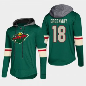 Wholesale Cheap Wild #18 Jordan Greenway Green 2018 Pullover Platinum Hoodie