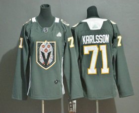 Wholesale Cheap Youth Vegas Golden Knights #71 William Karlsson Gray Dia De Los Muertos Adidas Jersey