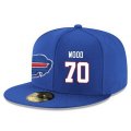 Wholesale Cheap Buffalo Bills #70 Eric Wood Snapback Cap NFL Player Royal Blue with White Number Stitched Hat