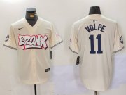 Cheap Men's New York Yankees #11 Anthony Volpe Cream Limited Stitched Baseball Jersey