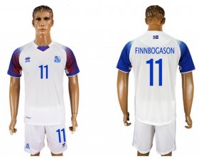 Wholesale Cheap Iceland #11 Finnbogason Away Soccer Country Jersey