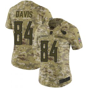 Wholesale Cheap Nike Titans #84 Corey Davis Camo Women\'s Stitched NFL Limited 2018 Salute to Service Jersey