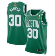 Wholesale Cheap Men's Boston Celtics #30 Sam Hauser Kelly Green 2024 Finals Champions Icon Edition Stitched Basketball Jersey