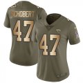 Wholesale Cheap Nike Jaguars #47 Joe Schobert Olive/Gold Women's Stitched NFL Limited 2017 Salute To Service Jersey