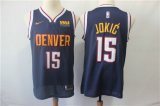 Wholesale Cheap Men's Denver Nuggets #15 Nikola Jokic Nike Navy blue Swingman Jersey