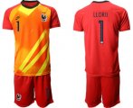 Wholesale Cheap France 1 LLORIS Red Goalkeeper UEFA Euro 2020 Soccer Jersey