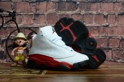 Wholesale Cheap Kids' Air Jordan 13 Chicago Shoes White/Red-black