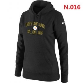 Wholesale Cheap Women\'s Nike Pittsburgh Steelers Heart & Soul Pullover Hoodie Black