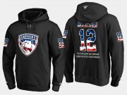 Wholesale Cheap Panthers #12 Ian Mccoshen NHL Banner Wave Usa Flag Black Hoodie