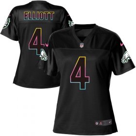 Wholesale Cheap Nike Eagles #4 Jake Elliott Black Women\'s NFL Fashion Game Jersey