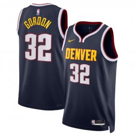 Cheap Men\'s Denver Nuggets #32 Aaron Gordon Navy 2024 Icon Edition Stitched Basketball Jersey