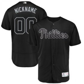 Wholesale Cheap Philadelphia Phillies Majestic 2019 Players\' Weekend Flex Base Authentic Roster Custom Jersey Black