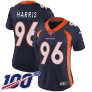 Wholesale Cheap Nike Broncos #96 Shelby Harris Navy Blue Alternate Women's Stitched NFL 100th Season Vapor Untouchable Limited Jersey