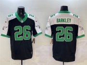 Cheap Men's Philadelphia Eagles #26 Saquon Barkley Black White F.U.S.E. Vapor Untouchable Limited Football Stitched Jersey