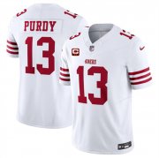 Men's San Francisco 49ers #13 Brock Purdy White 2024 F.U.S.E. With 2-Star C Patch Vapor Untouchable Limited Football Stitched Jersey