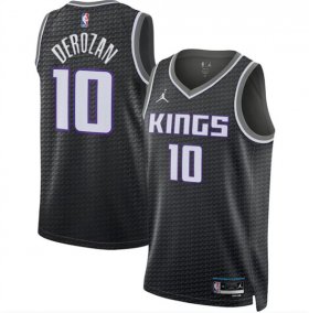 Men\'s Sacramento Kings #10 DeMar DeRozan Black Statement Edition Stitched Jersey