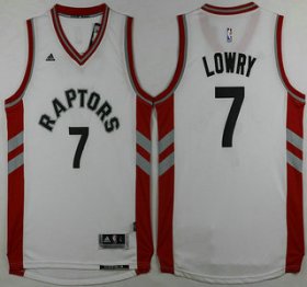 Wholesale Cheap Men\'s Toronto Raptors #7 Kyle Lowry Revolution 30 Swingman 2015-16 New White Jersey