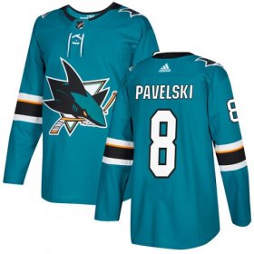 Wholesale Cheap Adidas Sharks #8 Joe Pavelski Teal Home Authentic Stitched NHL Jersey