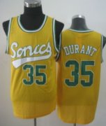 Wholesale Cheap Seattle Supersonics #35 Kevin Durant 2003-04 Yellow Swingman Jersey