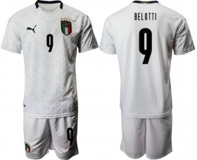 Wholesale Cheap 2021 Men Italy away 9 white soccer jerseys