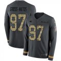 Wholesale Cheap Nike Panthers #97 Yetur Gross-Matos Anthracite Salute to Service Men's Stitched NFL Limited Therma Long Sleeve Jersey