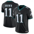 Wholesale Cheap Men's Philadelphia Eagles #11 A.J. Brown Black 2023 F.U.S.E. Vapor Untouchable Limited Stitched Football Jersey