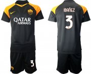 Wholesale Cheap Men 2020-2021 club Roma away 3 black Soccer Jerseys