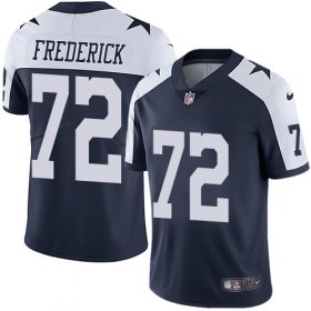 Wholesale Cheap Nike Cowboys #72 Travis Frederick Navy Blue Thanksgiving Men\'s Stitched NFL Vapor Untouchable Limited Throwback Jersey