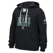 Wholesale Cheap Dallas Stars Reebok Stitch Em Up Lace Hoodie Black