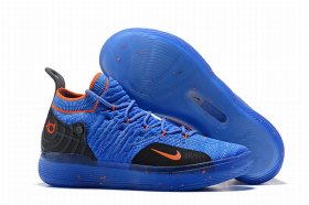 Wholesale Cheap Nike KD 11 Black Blue Tangerine